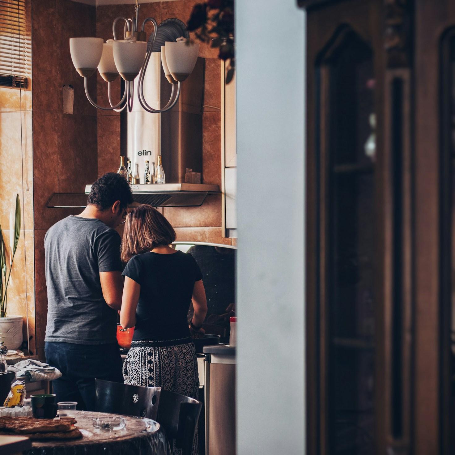 Freshly baked homemade cake in a kitchen setting