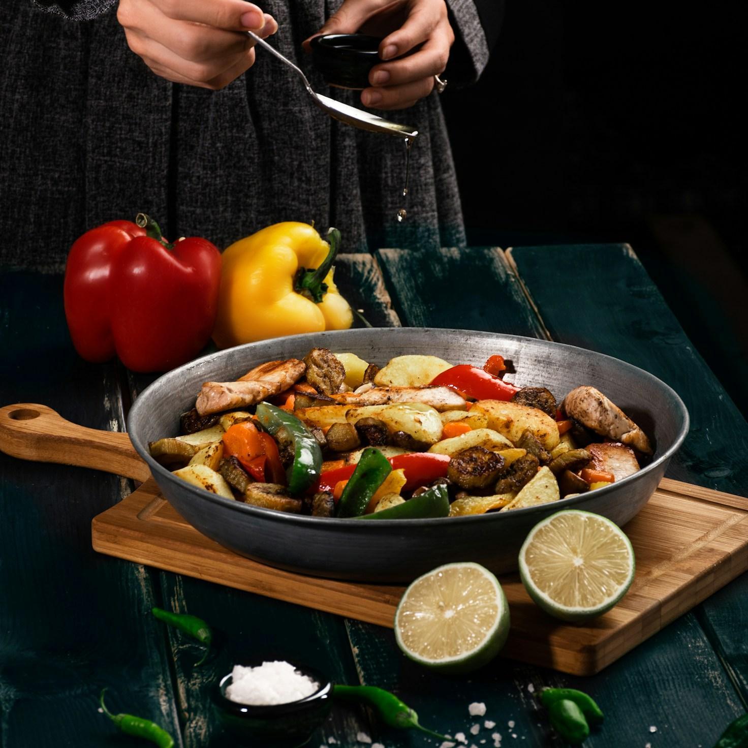 Fresh ingredients for healthy home cooking